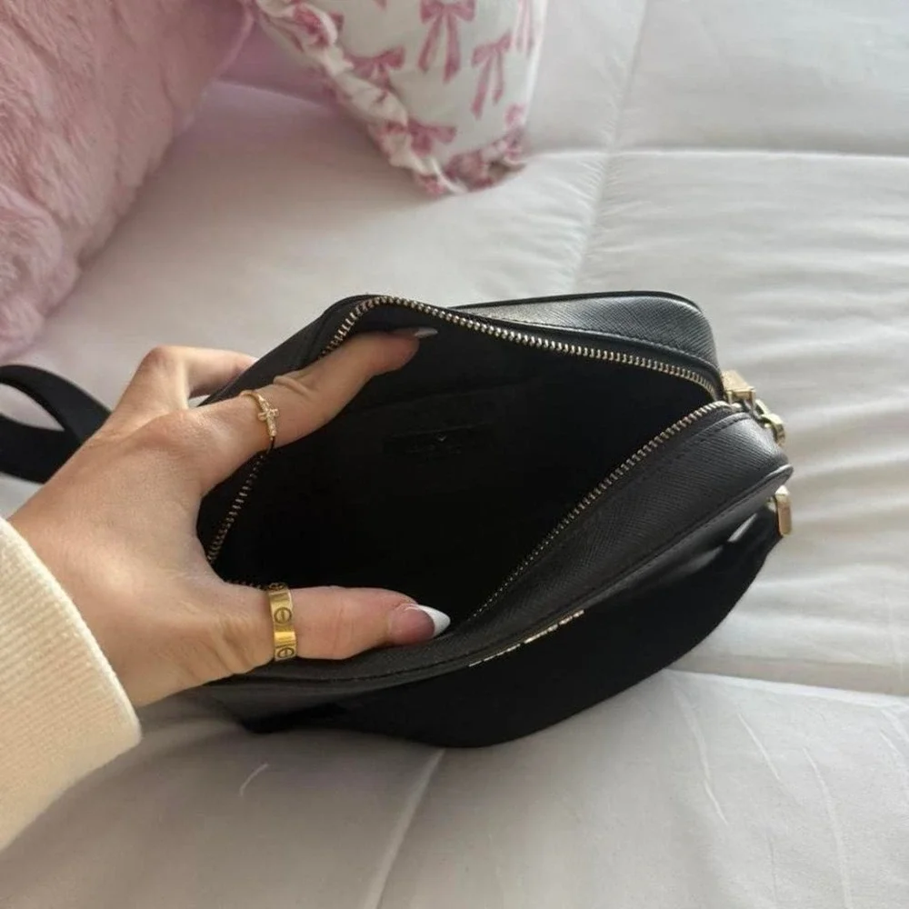 Black‎ leather Kate spade crossbody shoulder bag